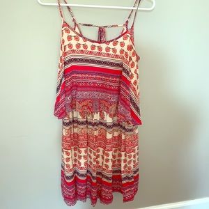 Floral, Flowy, Red Dress!